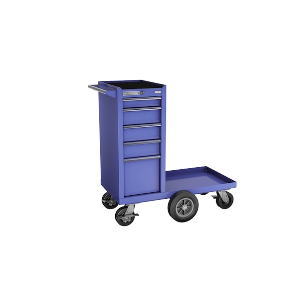 Champion Tool Storage FMPro Tool Cabinet, Maintenance Cart, 5 Drawer, Blue, Steel, 15 in W x 20 in D FMP1505LMC-BL - main
